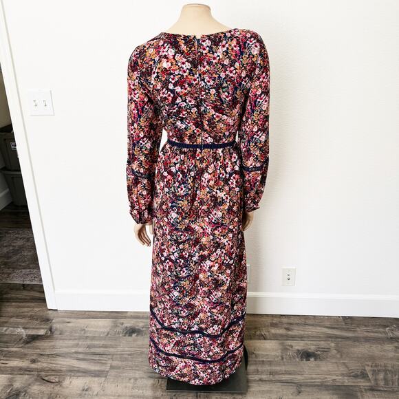 [Modcloth] Ravishing Matters Floral Print Daisy Appliques Maxi Dress Pockets 1X - Picture 3 of 13